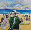 men on the beach(50x50cm